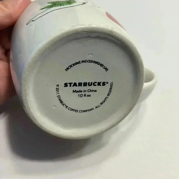 Starbucks 2011 Christmas Bird and Mitten mug 10fl oz - Picture 3 of 6